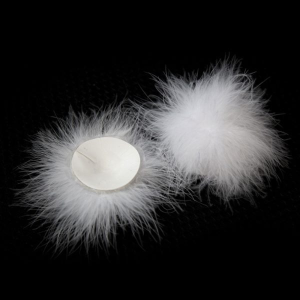 Fluffy Down Feather White Nipple Pasties